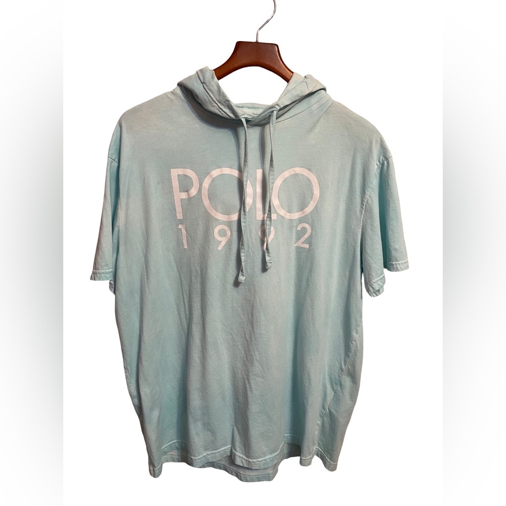 Polo Ralph Lauren "Polo 1992" Short Sleeve Lightweight Hoodie Men’s Large‎